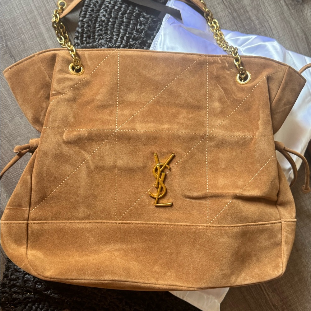 Suede hobo boho satchel tote bag - Picture 11 of 14